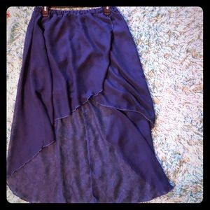 Royal Blue High Low Skirt